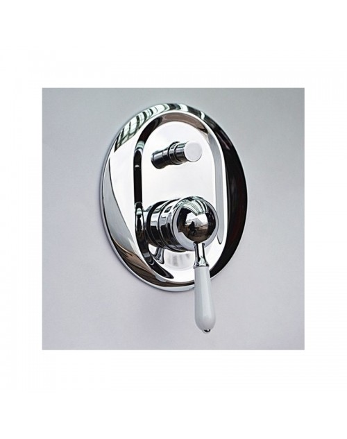 Встраиваемый смеситель для ванны и душа Magliezza Grosso Bianco 50147-cr (хром)